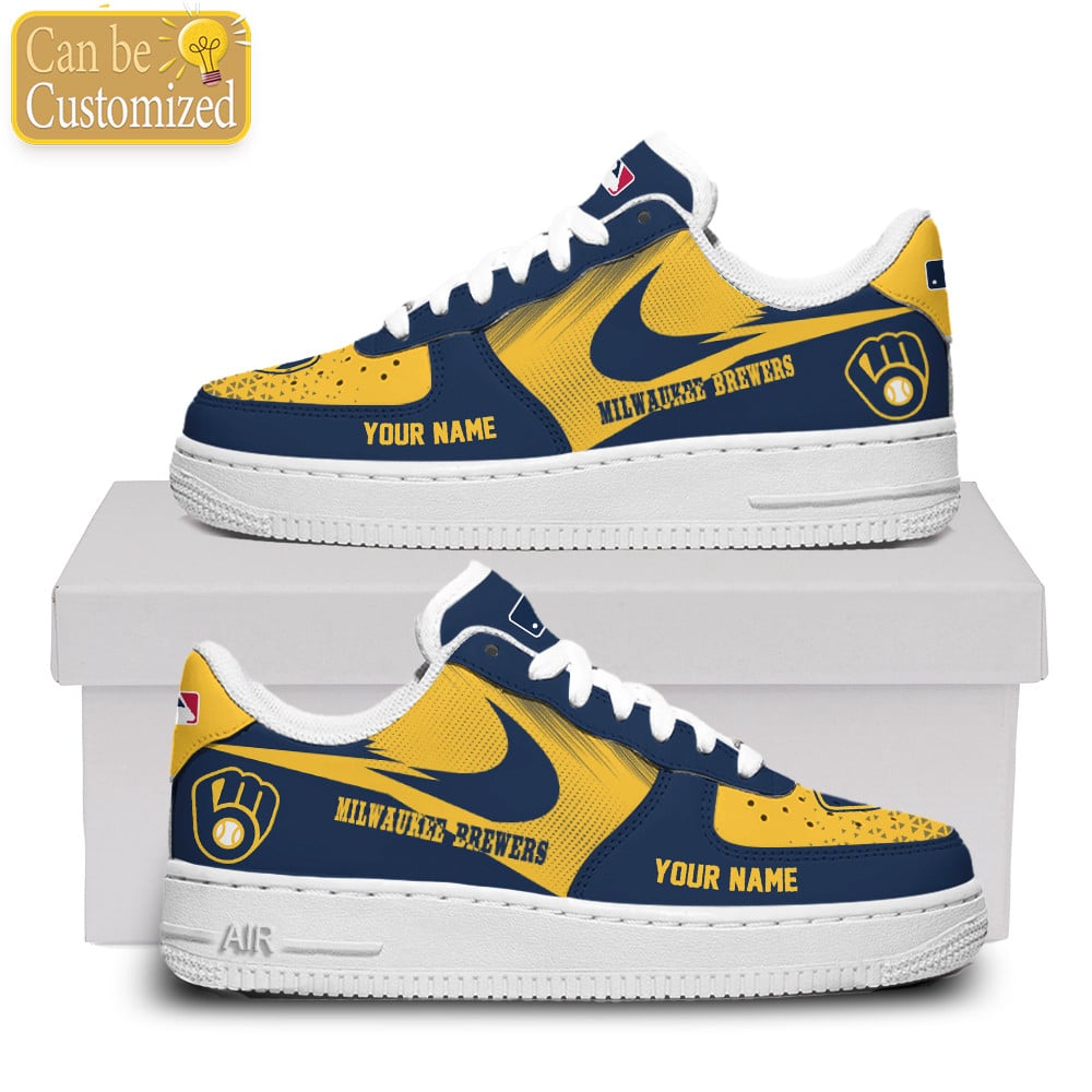 Milwaukee Brewers Air Force One Shoes Custom Name For Men Women