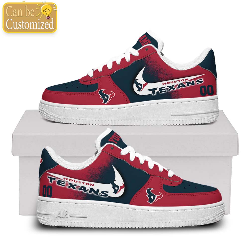 Houston Texans Air Force One Shoes Custom Name And Number For Men Women