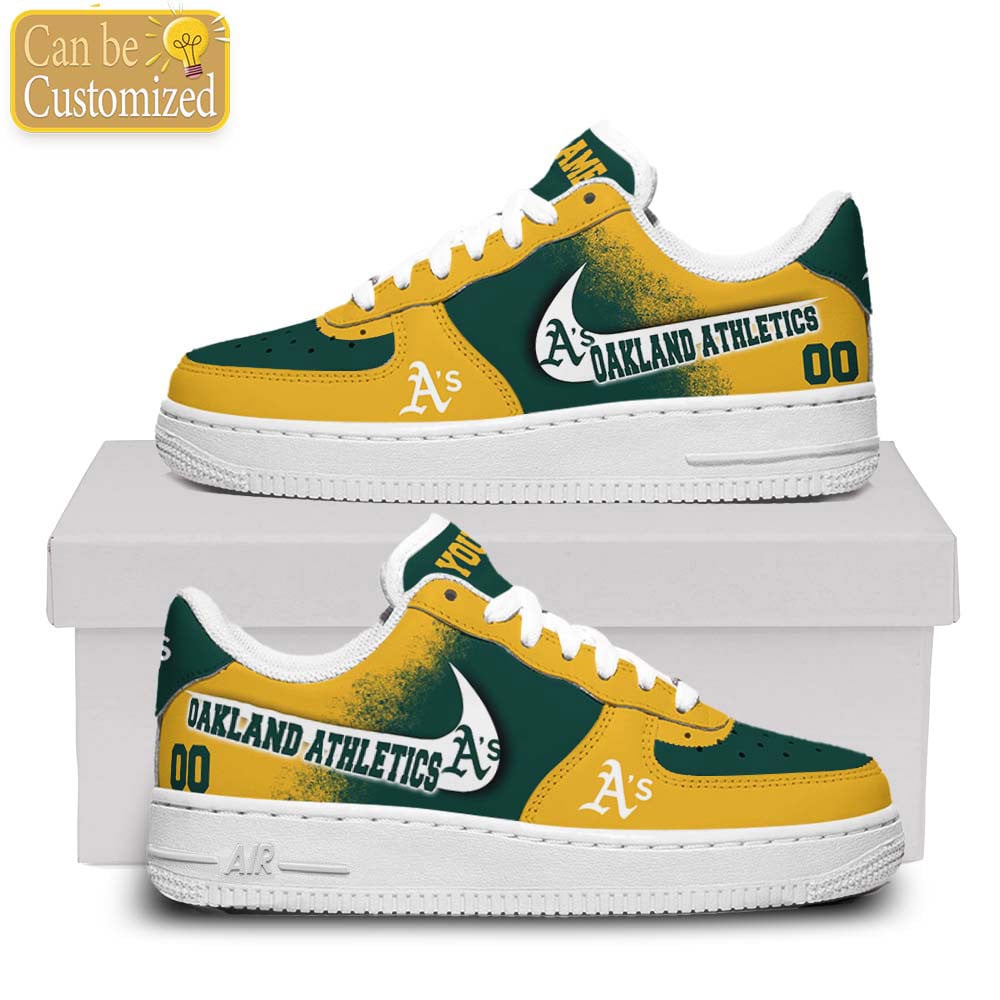 Oakland Athletics Air Force One Shoes Custom Name And Number For Men Women
