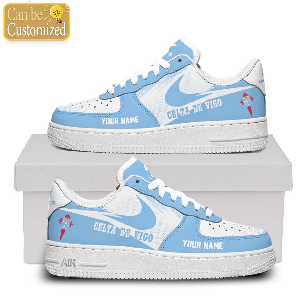 Celta De Vigo Custom Name Air Force One Shoes Sneaker Af1 Shoes For Men Women