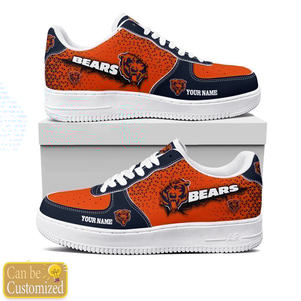 Chicago Bears Custom Name Air Force One Shoes Sneaker Af1 Shoes For Men Women