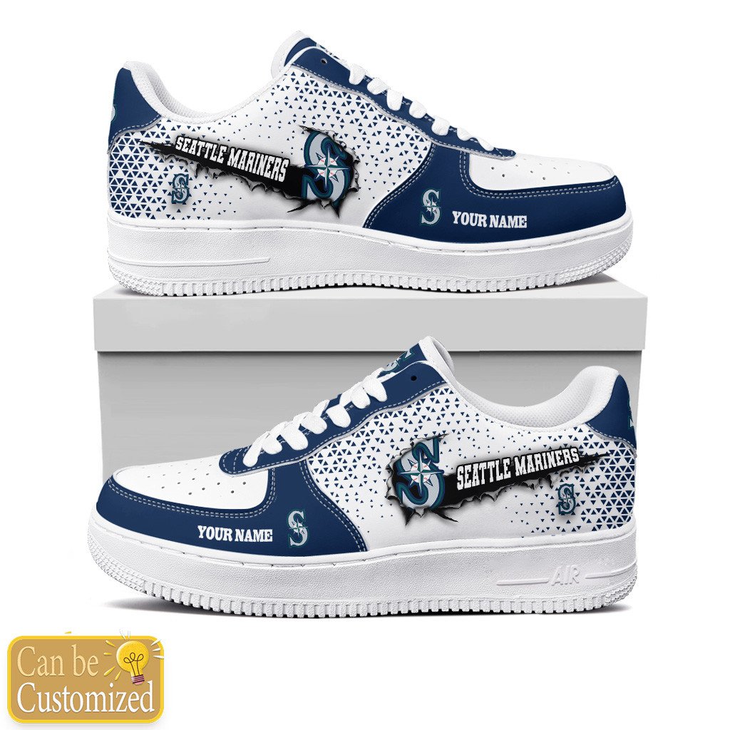 Seattle Mariners Custom Name Air Force One Shoes For Men Women