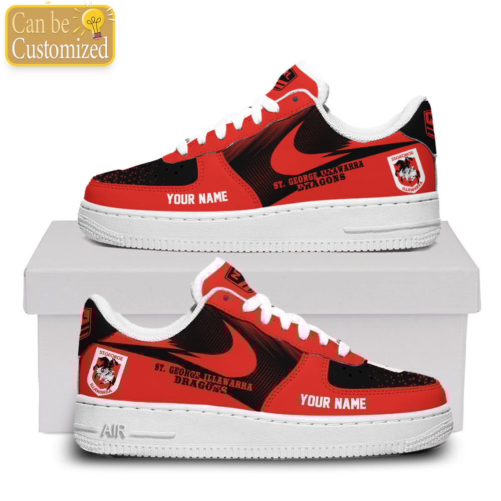 St. George Illawarra Dragons Air Force One Shoes Custom Name For Men Women