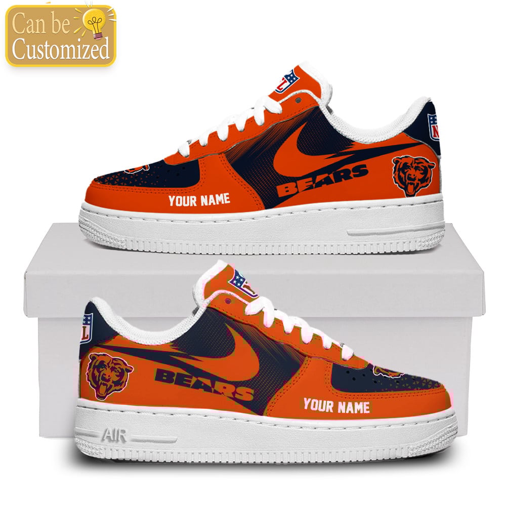 Chicago Bears Custom Name Air Force One Shoes For Men Women