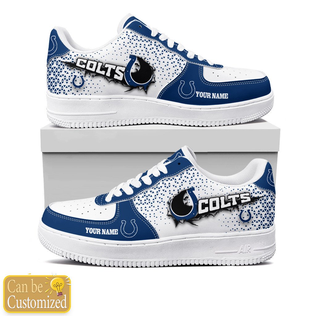 Indianapolis Colts Custom Name Air Force One Shoes For Men Women