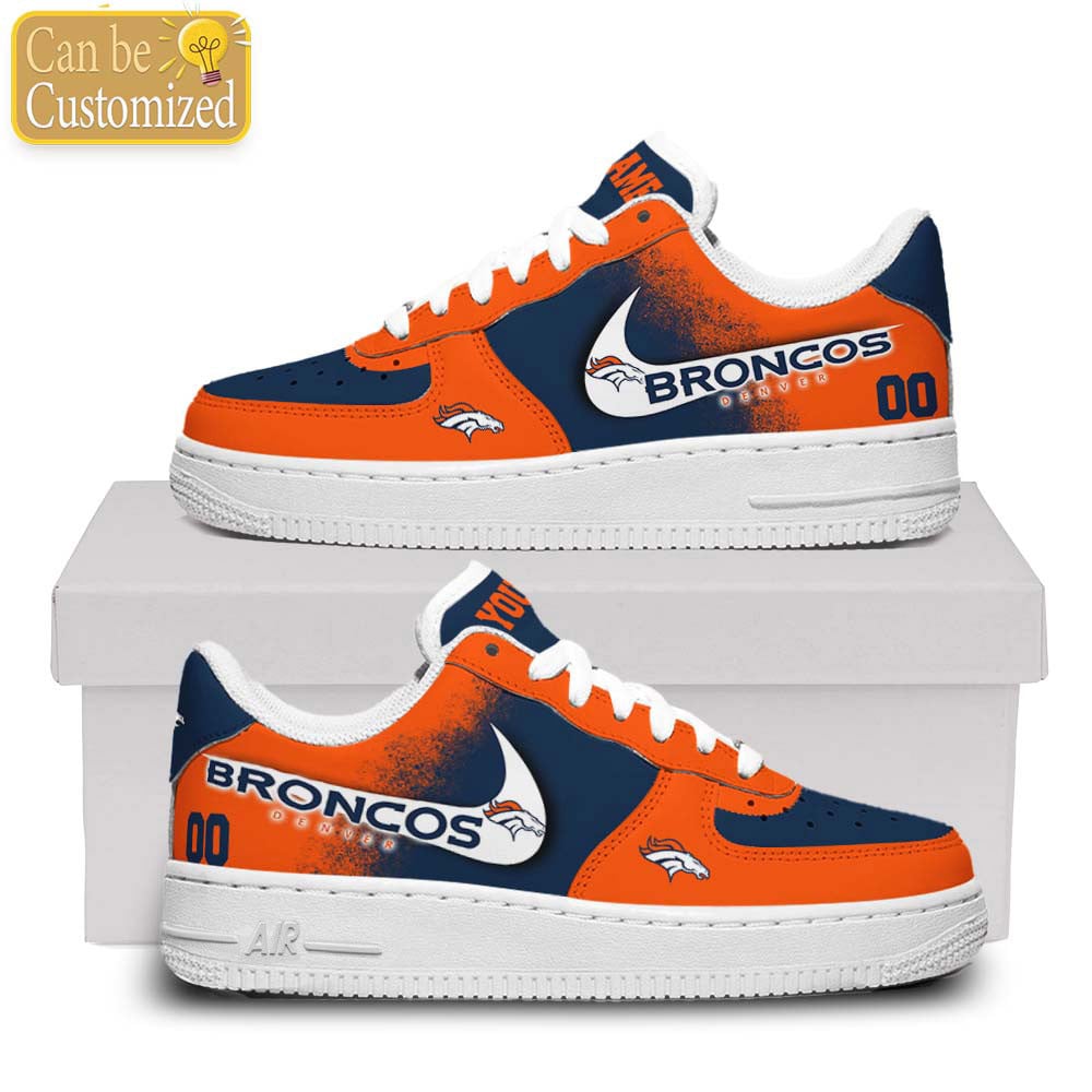 Denver Broncos Air Force One Shoes Custom Name And Number For Men Women