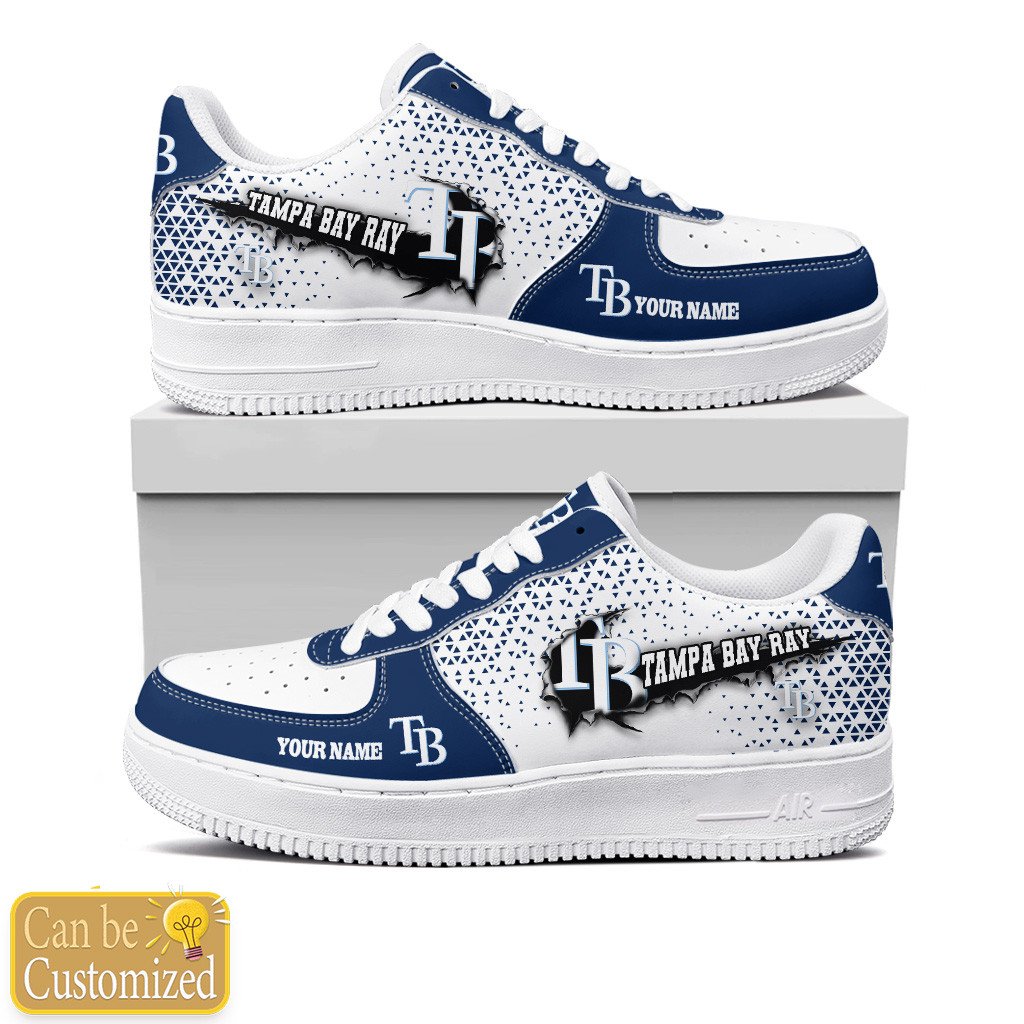 Tampa Bay Rays Custom Name Air Force One Shoes For Men Women