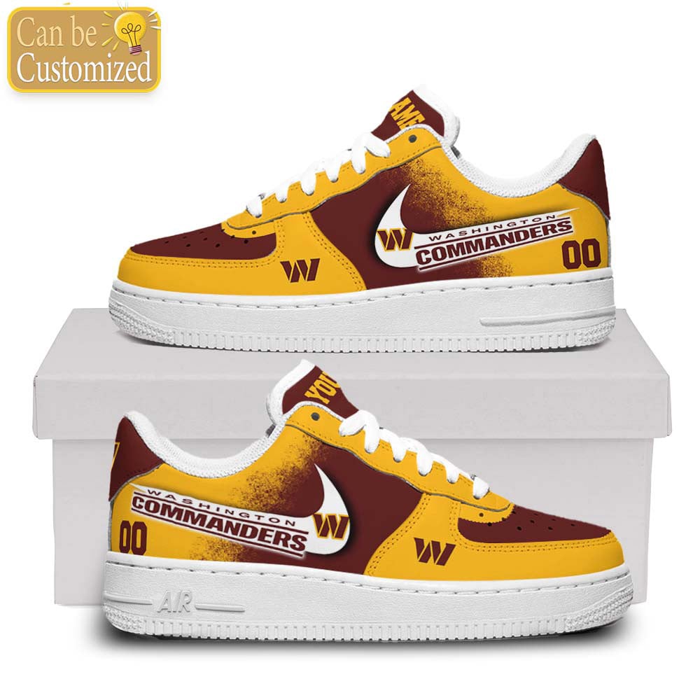 Washington Football Team Air Force One Shoes Custom Name And Number For Men Women