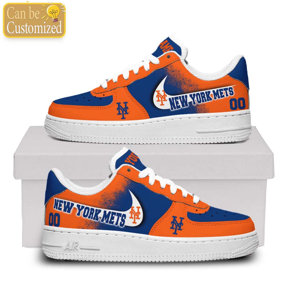 New York Mets Air Force One Shoes Custom Name And Number For Men Women