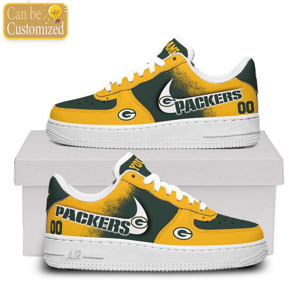 Green Bay Packers Air Force One Shoes Custom Name And Number For Men Women