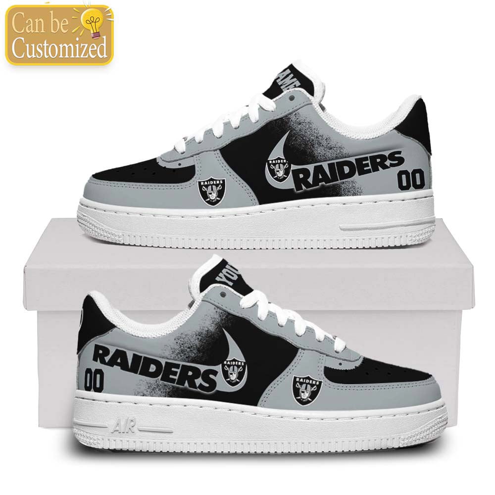 Las Vegas Raiders Air Force One Shoes Custom Name And Number For Men Women