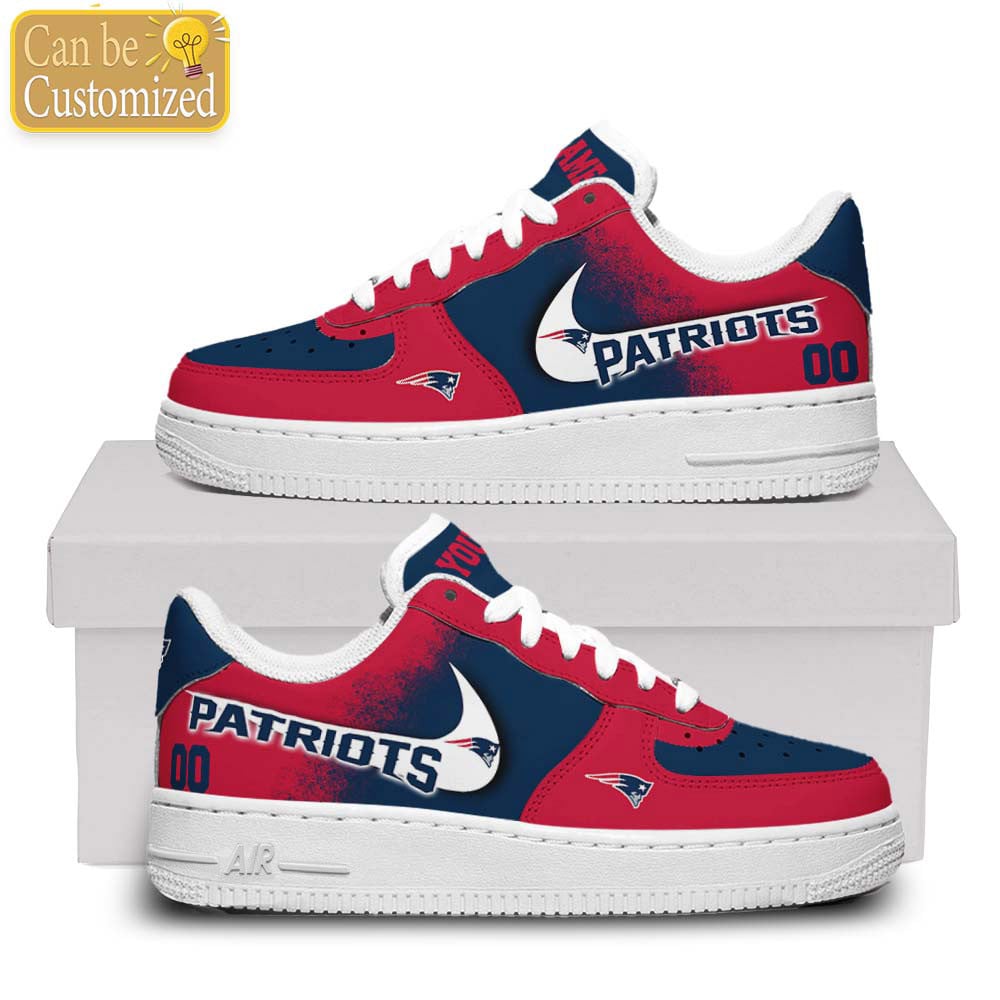 New England Patriots Air Force One Shoes Custom Name And Number For Men Women