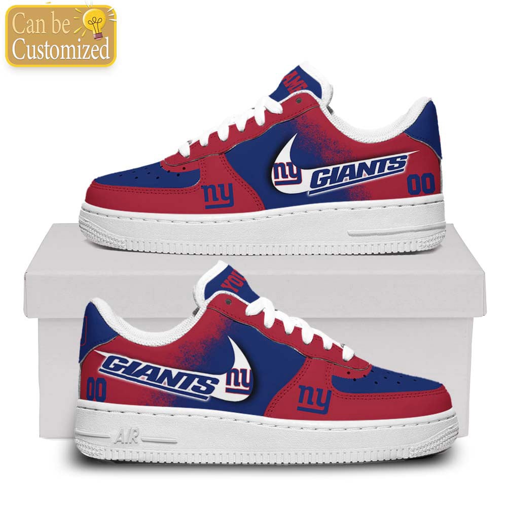 New York Giants Air Force One Shoes Custom Name And Number For Men Women