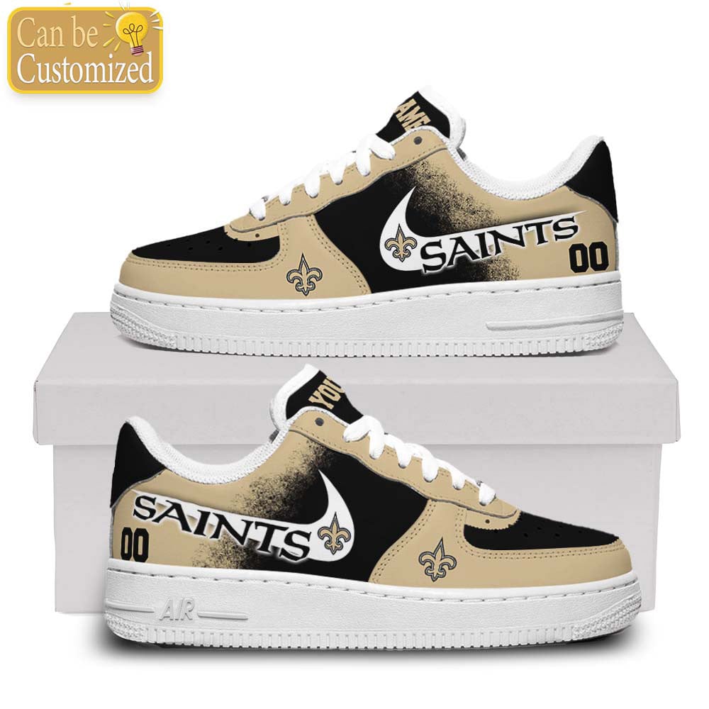 New Orleans Saints Air Force One Shoes Custom Name And Number For Men Women