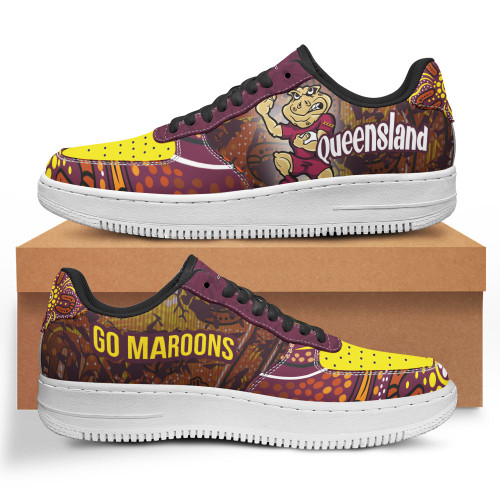 Queensland Maroons Low Top Sneakers Air Force 1 - Cane Toads Sport Low Top Sneakers For Men Women