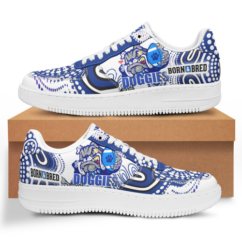 Australia Canterbury-Bankstown Bulldogs Low Top Sneakers Air Force 1 - Indigenous Doggies "Born & Bred" Low Top Sneakers Air Force 1 For Men Women