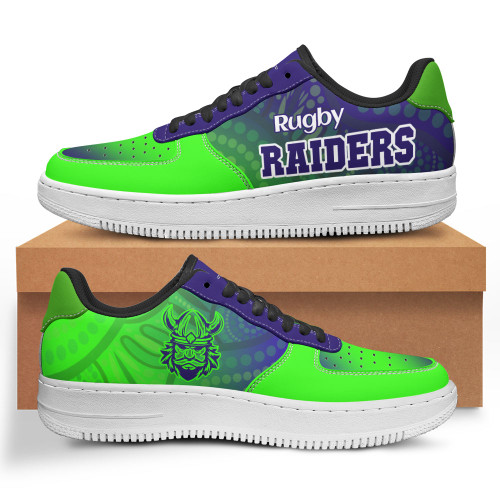 Canberra Raiders Low Top Sneakers Air Force 1 - Canberra Raiders Gradient Style Low Top Sneakers For Men Women