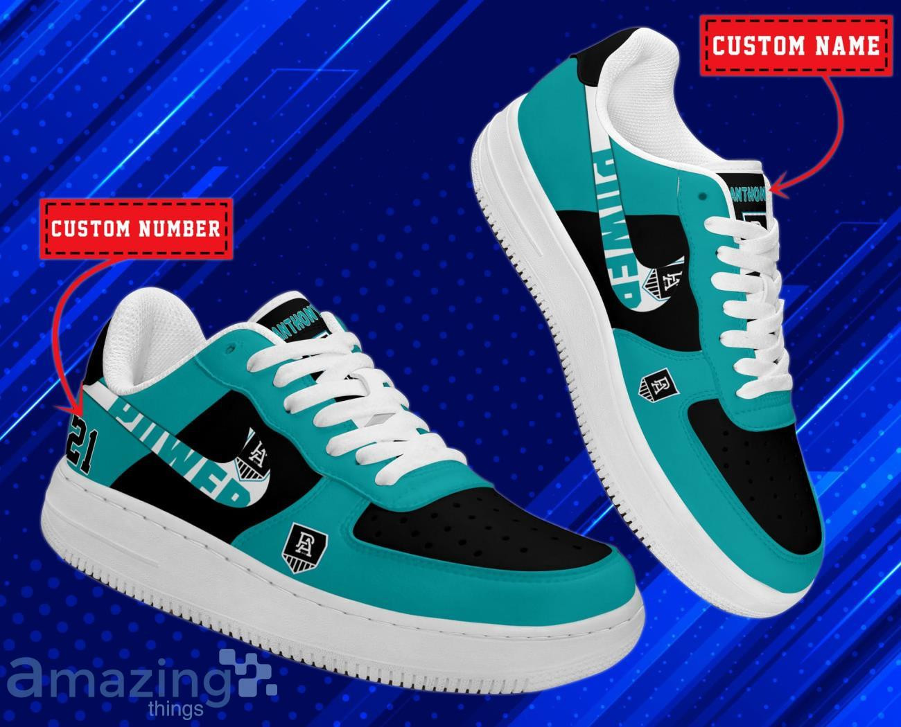 Port Adelaide Power Air Low-Top Af1 Sneakers Shoes For Men And Women For Men Women