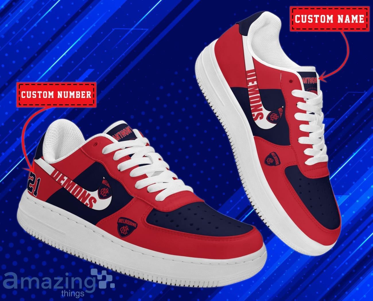 Melbourne Demons Air Low-Top Af1 Sneakers Shoes For Men And Women For Men Women