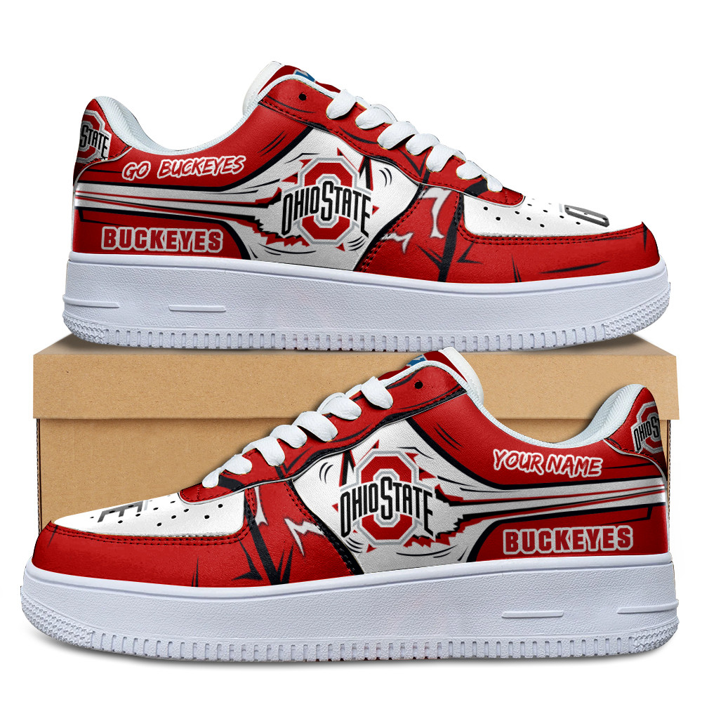 Ohio State Buckeyes Air Low-Top Af1 Sneakers Shoes For Men And Women 1