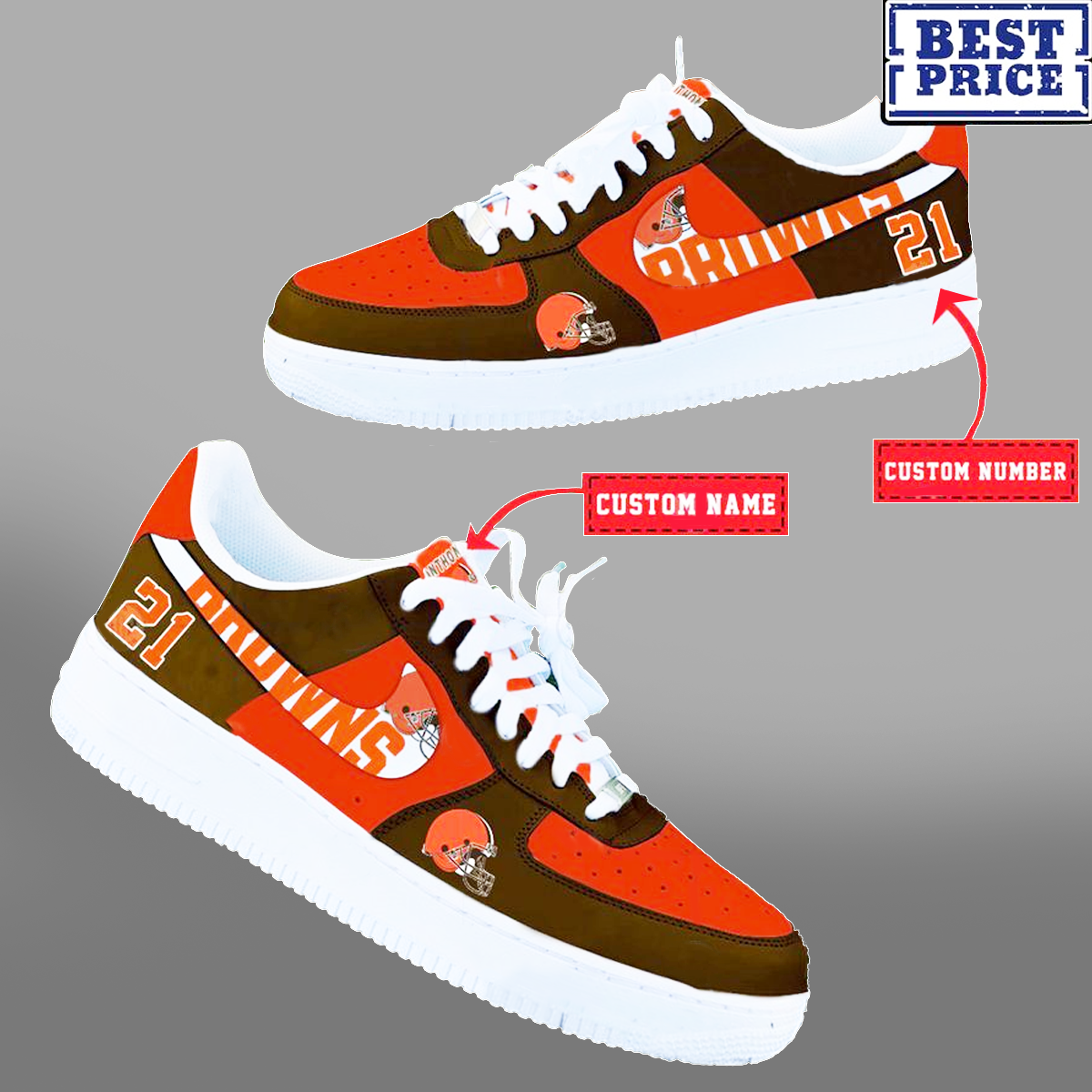 Cleveland Browns Air Low-Top Af1 Sneakers Shoes For Men And Women 1