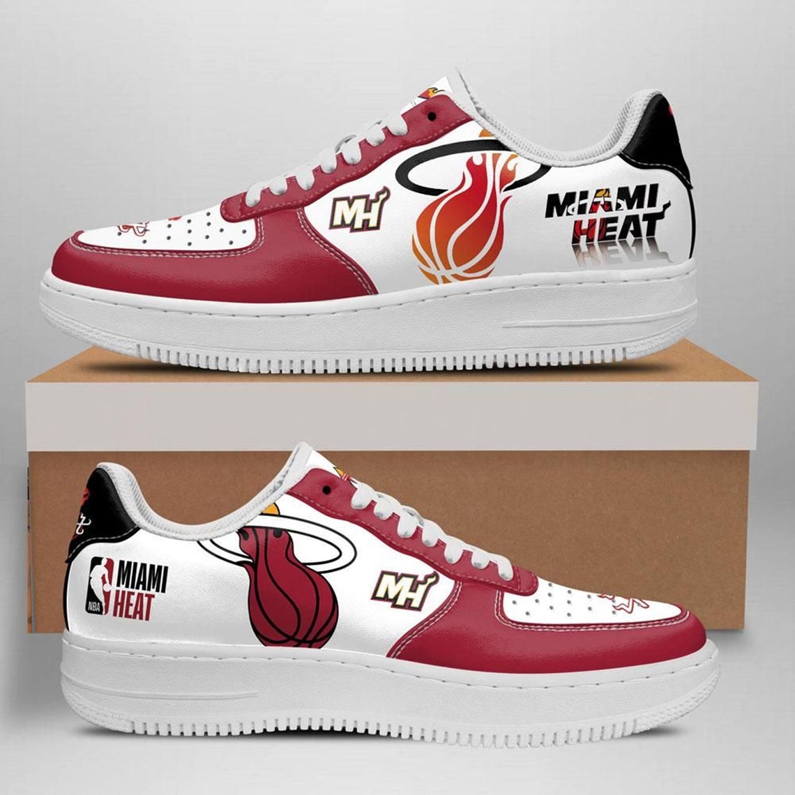 Miami Heat Custom Nike Air Force 1 Shoes For Men Women