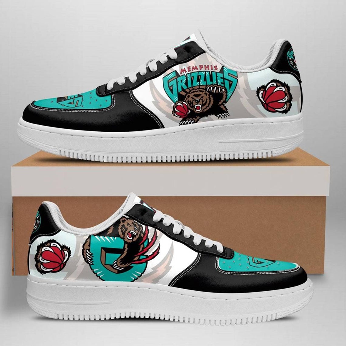 Vancouver Grizzlies Nike Air Force 1 Shoes For Men Women