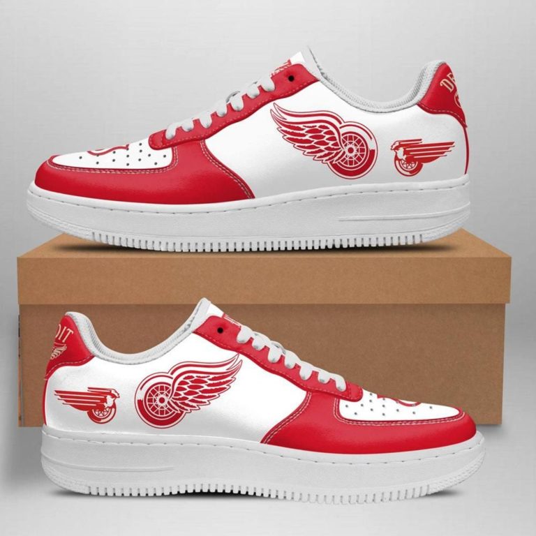 Detroit Red Wings Ice Hockey Team Nike Air Force 1 Shoes For Men Women