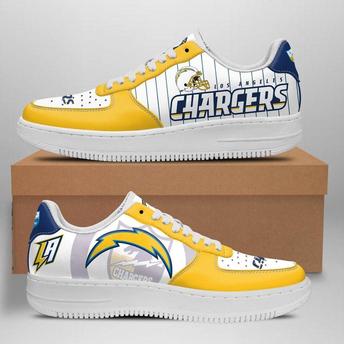 Los Angeles Chargers Football Team Naf Shoes For Men Women