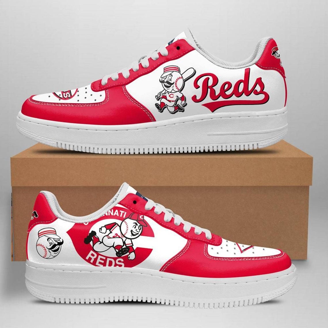 Cincinnati Reds Baseball Team Custom Naf Shoes For Men Women