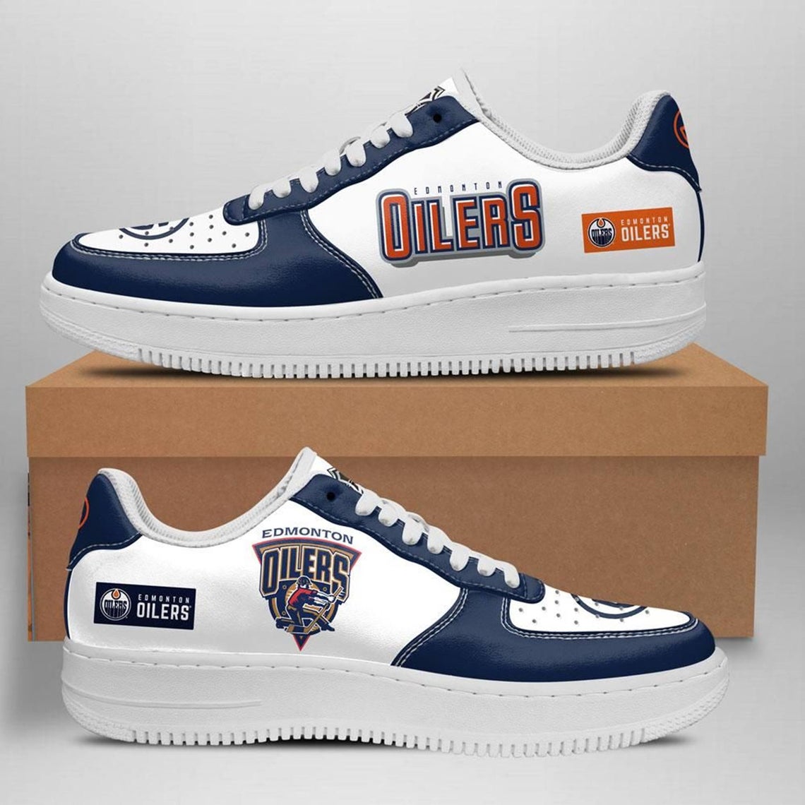 Edmonton Oilers Ice Hockey Team Custom Naf Shoes For Men Women