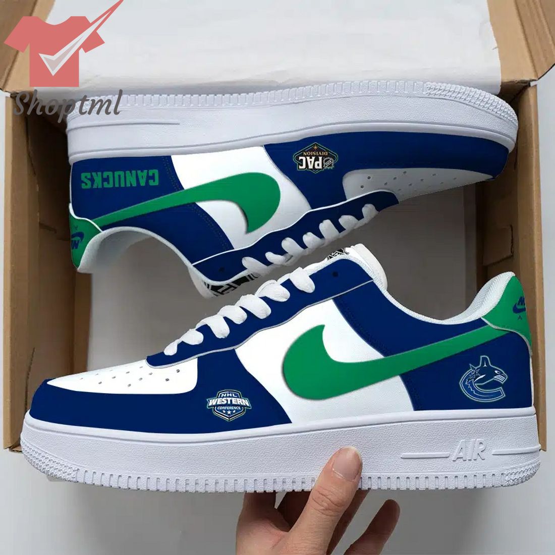 Vancouver Canucks Nhl Air Force Custom Nike Air Force Sneaker For Men Women