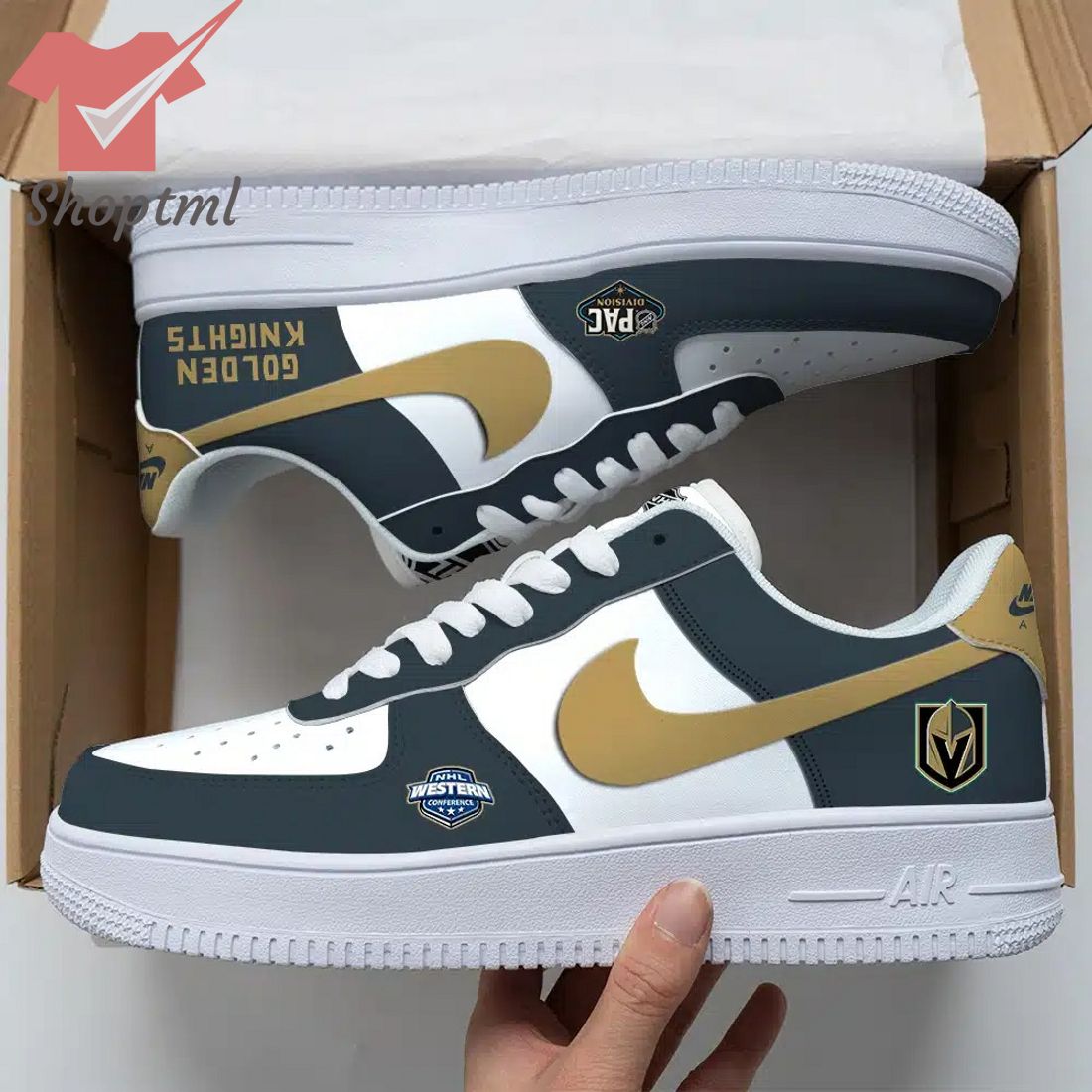 Vegas Golden Knights Nhl Air Force Custom Nike Air Force Sneaker For Men Women