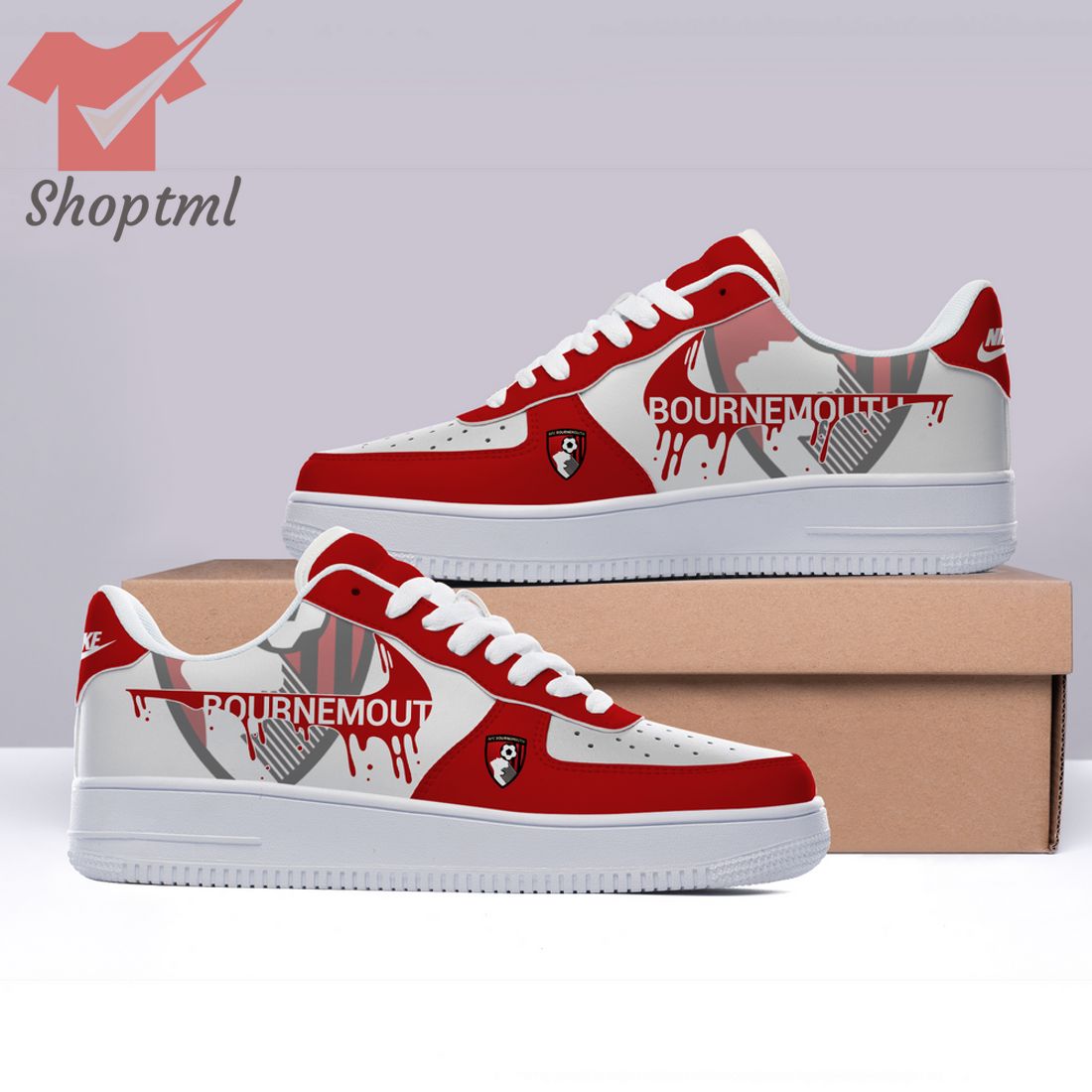 Afc Bournemouth Custom Nike Air Force Sneakers For Men Women