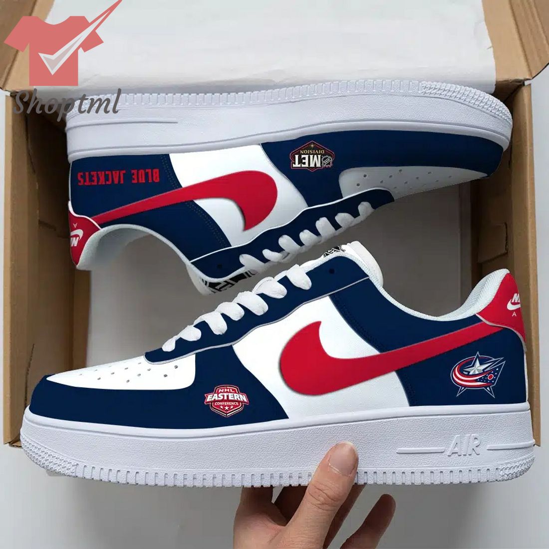 Columbus Blue Jackets Nhl Air Force Custom Nike Air Force Sneaker For Men Women
