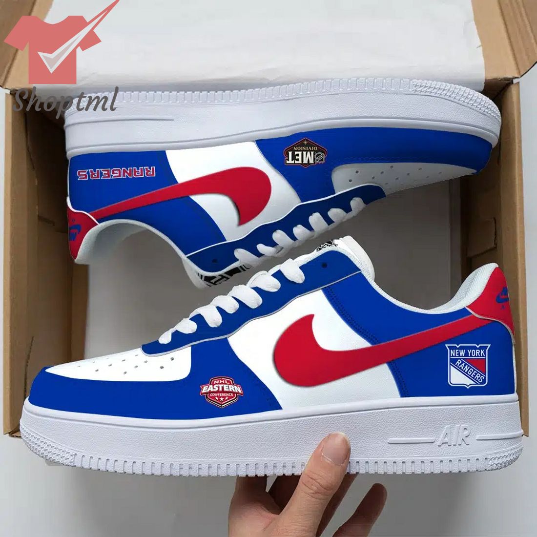 New York Rangers Nhl Air Force Custom Nike Air Force Sneaker For Men Women