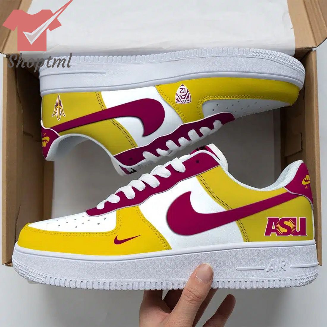 Arizona State Sun Devils Air Force Custom Nike Air Force Sneaker For Men Women