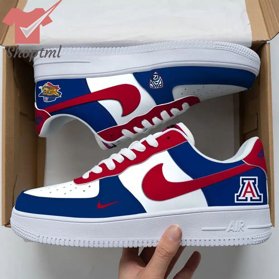 Arizona Wildcats Air Force Custom Nike Air Force Sneaker For Men Women