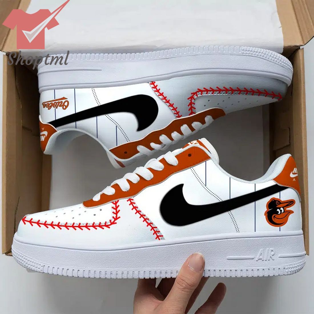 Baltimore Orioles Mlb Air Force 1 Sneaker For Men Women