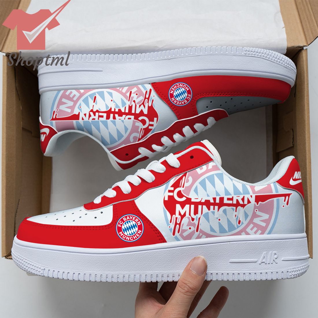 Bayern Munich Fc Custom Nike Air Force Sneakers For Men Women