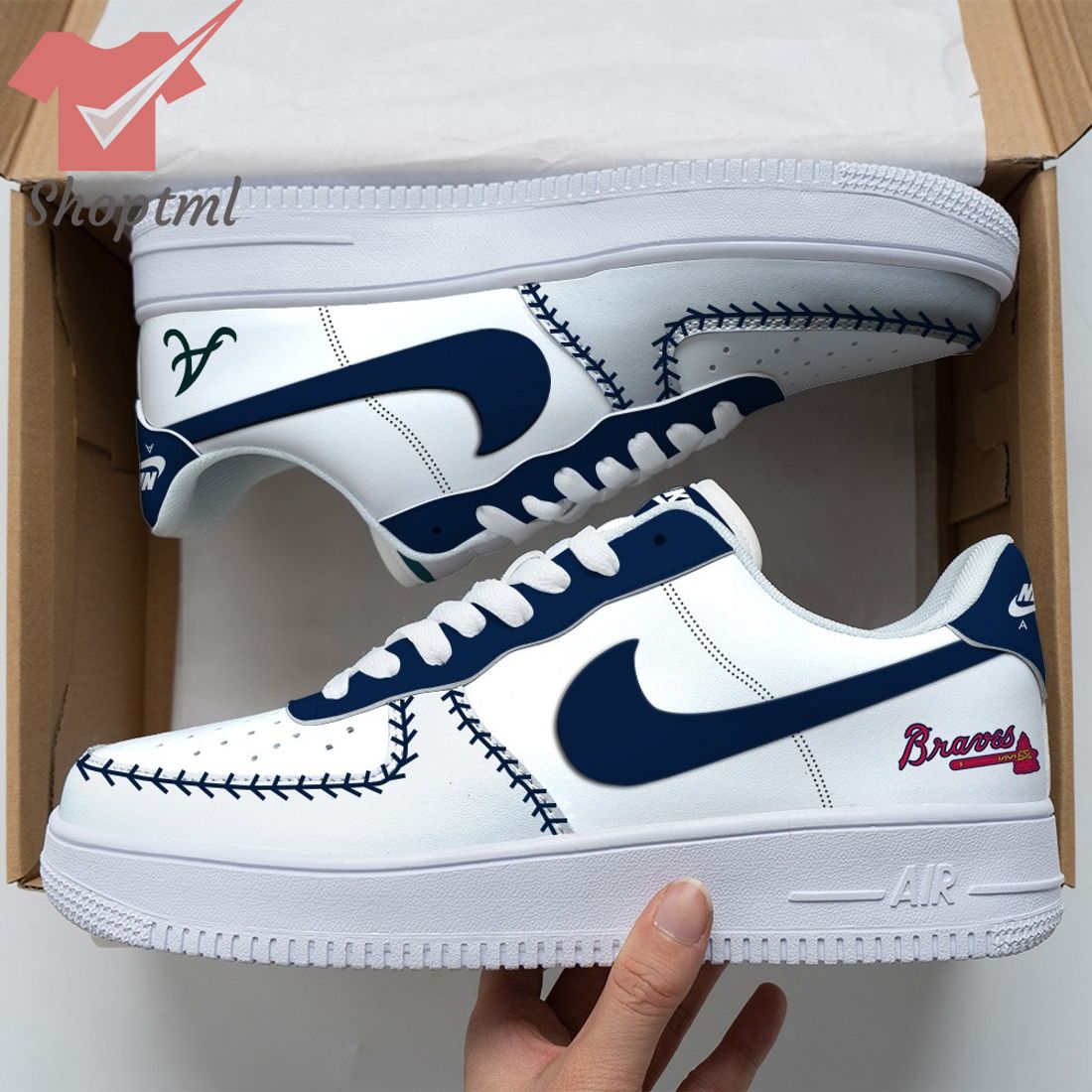 Atlanta Braves Mlb Air Force 1 Sneaker For Men Women