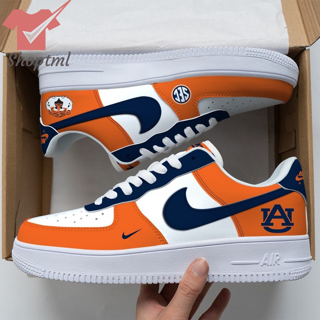 Auburn Tigers Air Force Custom Nike Air Force Sneaker For Men Women