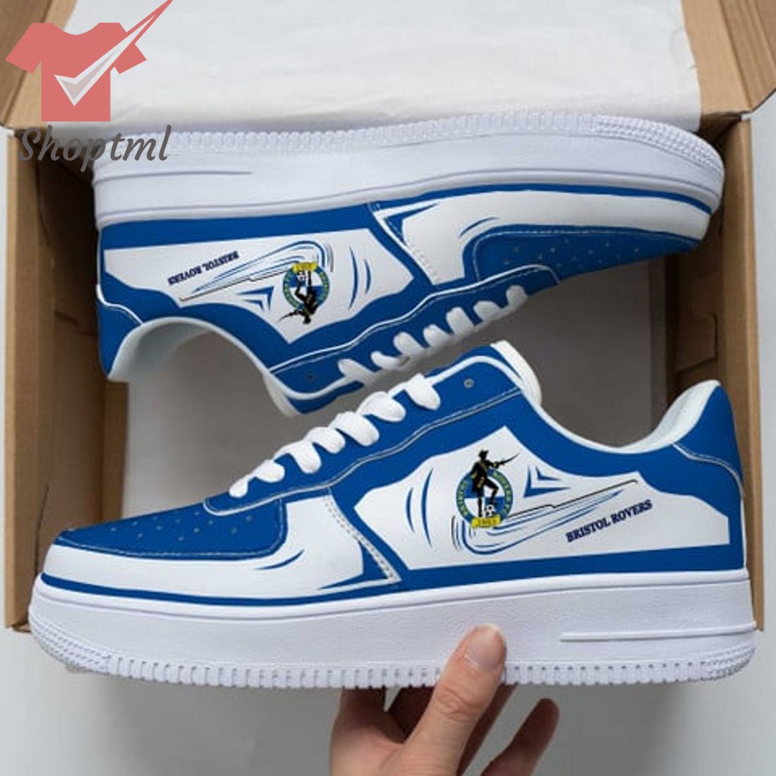 Bristol Rovers Efl Championship Nike Air Force 1 Sneakers For Men Women