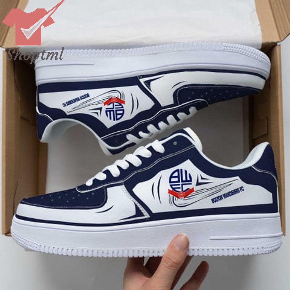 Bolton Wanderers Efl Championship Nike Air Force 1 Sneakers For Men Women