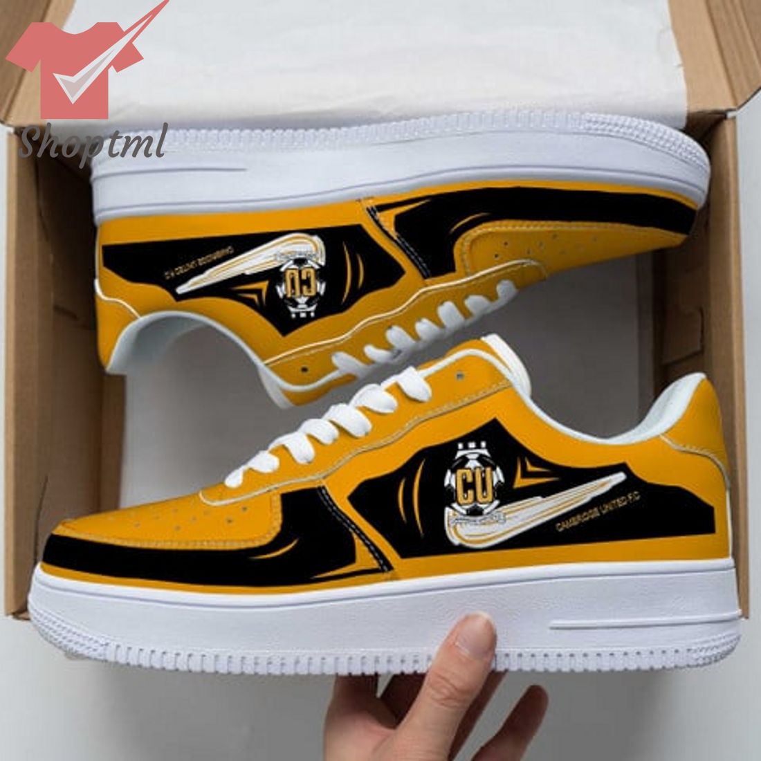 Cambridge United Fc Efl Championship Nike Air Force 1 Sneakers For Men Women