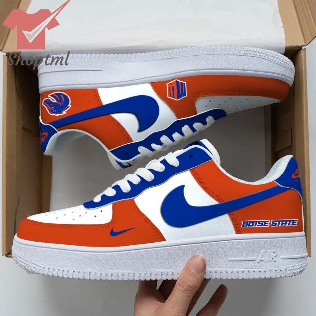 Boise State Broncos Air Force Custom Nike Air Force Sneaker For Men Women