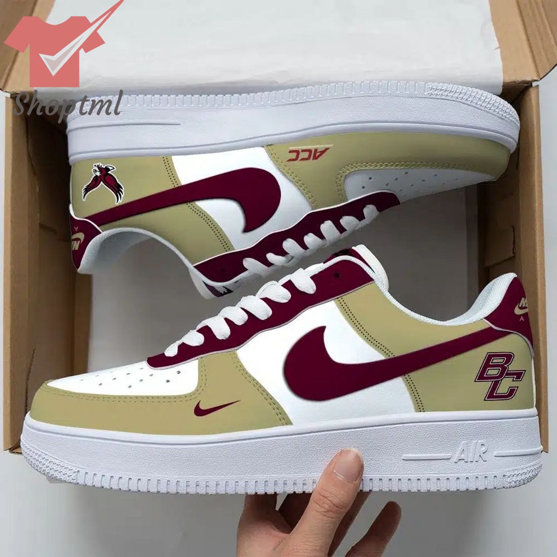 Boston College Eagles Air Force Custom Nike Air Force Sneaker For Men Women