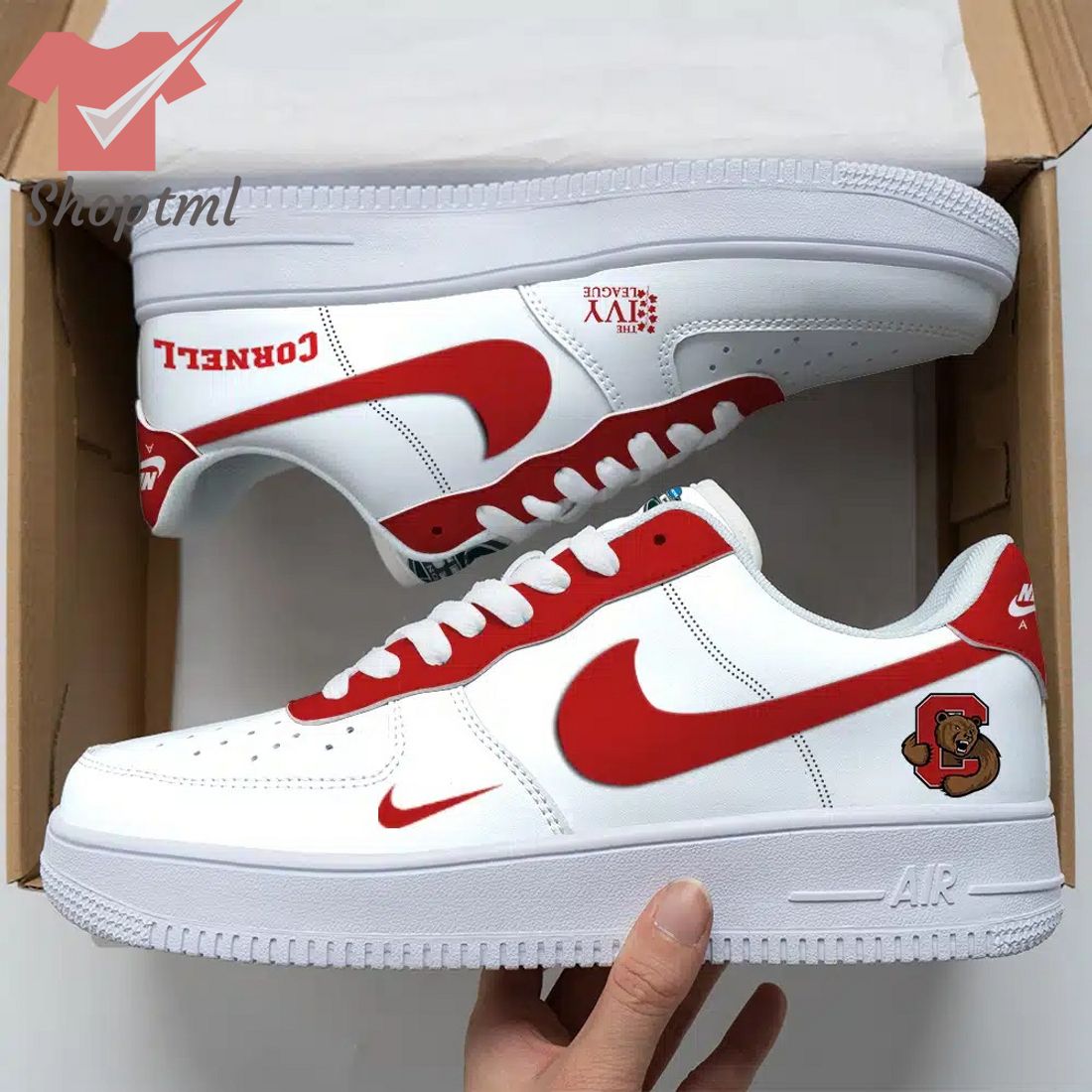 Cornell Big Red Ncaa Air Force Custom Nike Air Force Sneaker For Men Women
