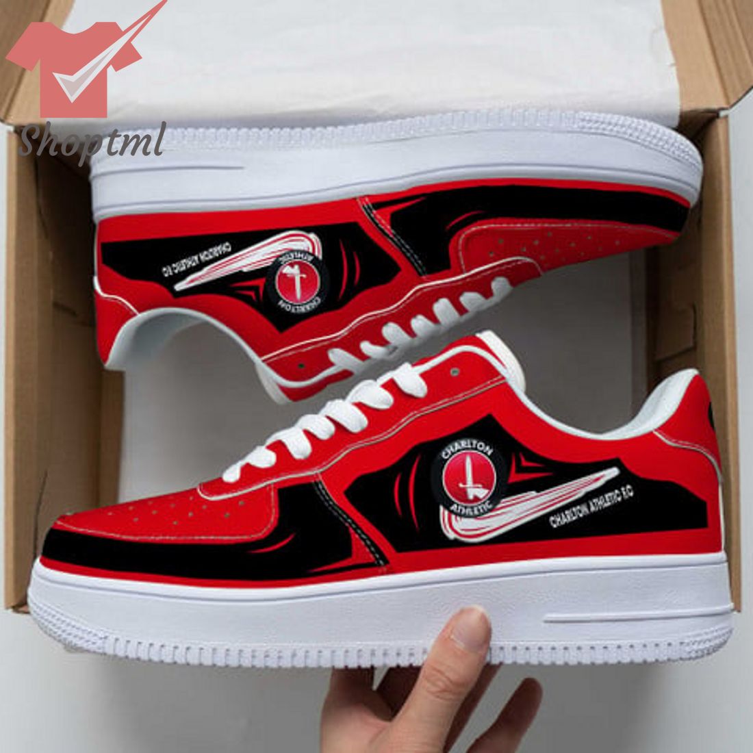 Charlton Athletic Fc Efl Championship Nike Air Force 1 Sneakers For Men Women