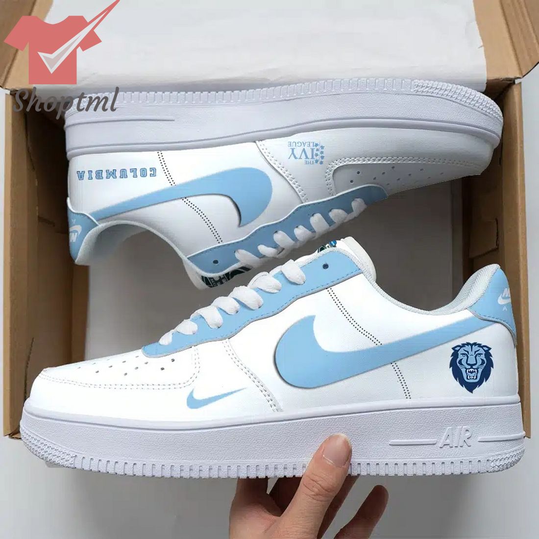 Columbia Lions Ncaa Air Force Custom Nike Air Force Sneaker For Men Women